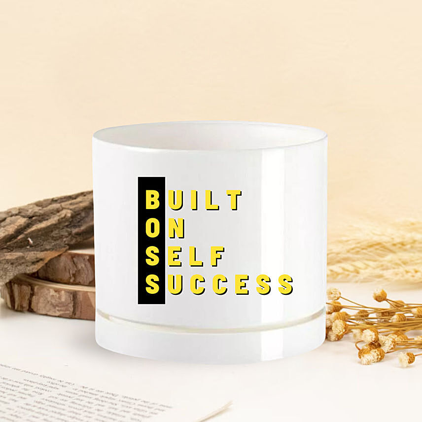 Boss Built on Self Success Planter: Boss Day Gift Ideas