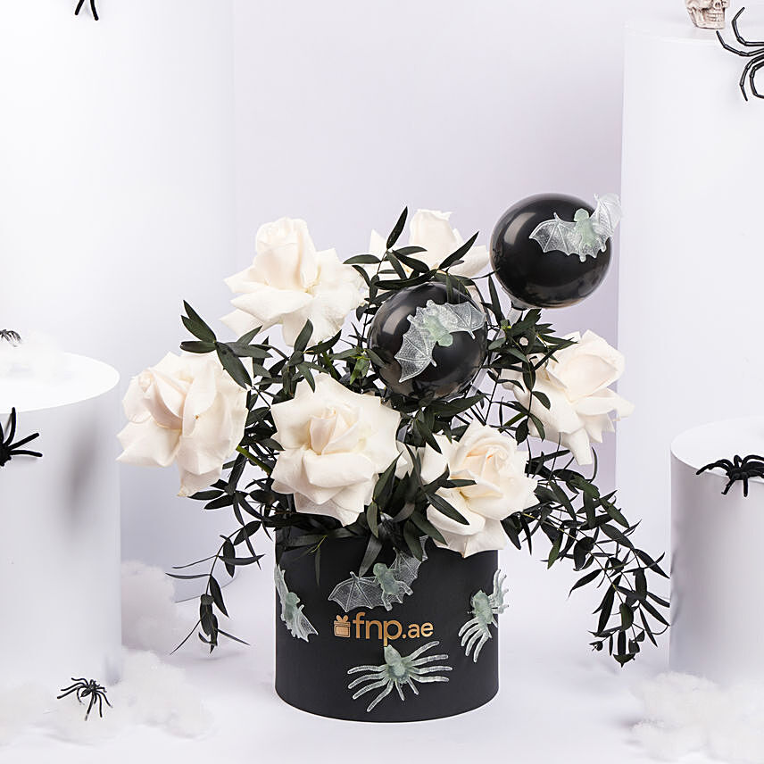 Black Box Flowers For Halloween: Halloween Gift Baskets