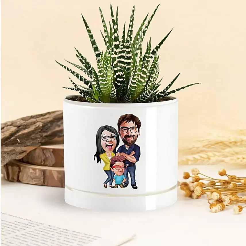 Family Fun Echeveria Plant: Personalised Planters