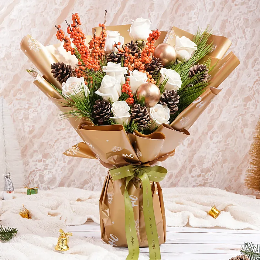 Holiday Cheers Flower Bouquet: Mixed Flower Bouquets