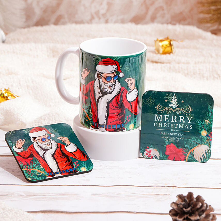 Santas Sip And Settle Combo: Personalised Christmas Gifts