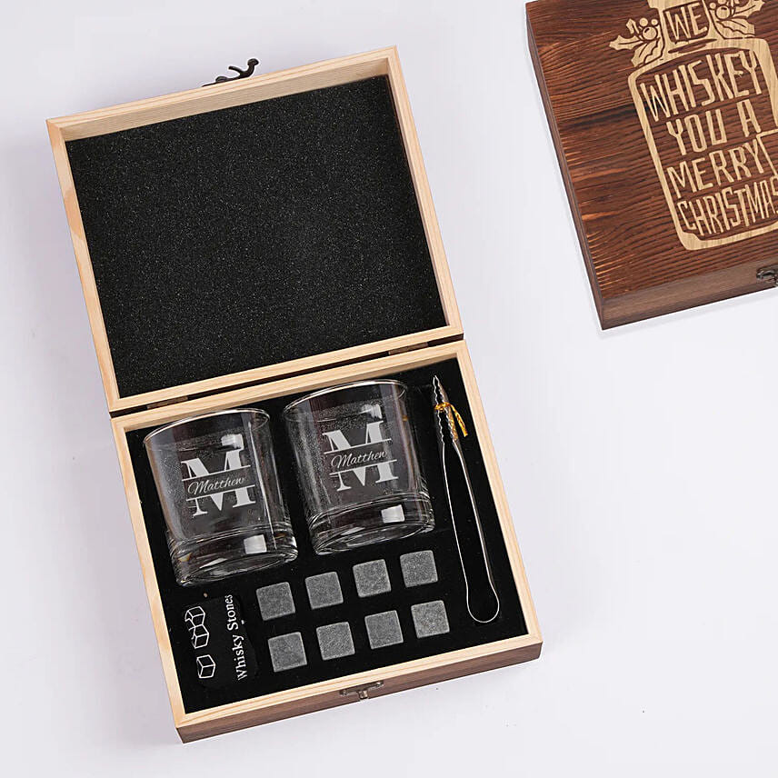 Christmas Whiskey Gift Set: Personalised Christmas Gifts