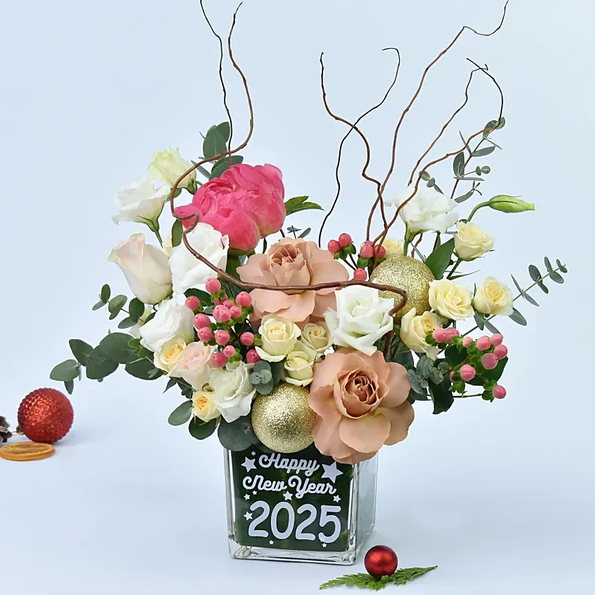 New Year 2025 Wishes Flowers: Flower Shop