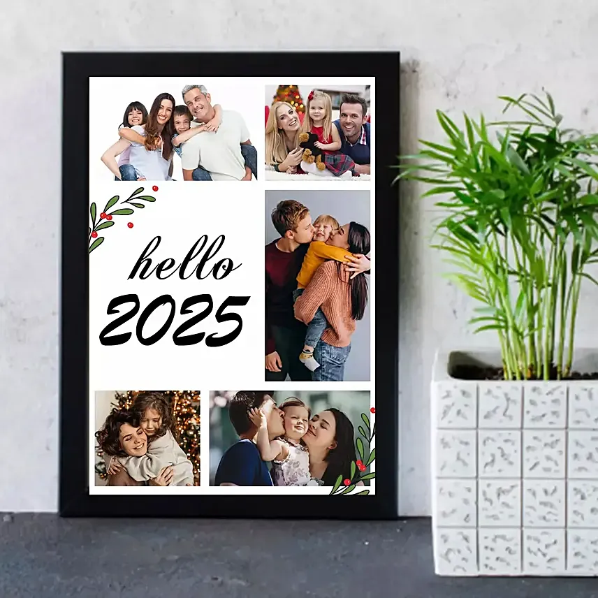 Hello 2025 Personalised Frame: New Year Gifts