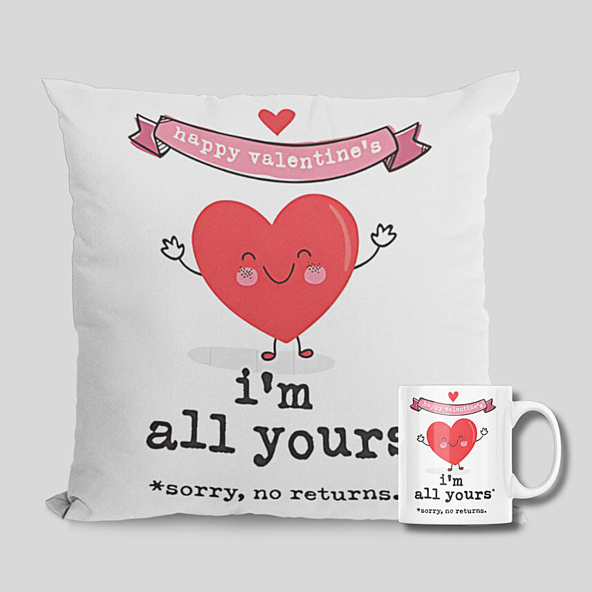 Im All Yours Personlized Valentine Mug And Cushion: Valentines Day Mugs