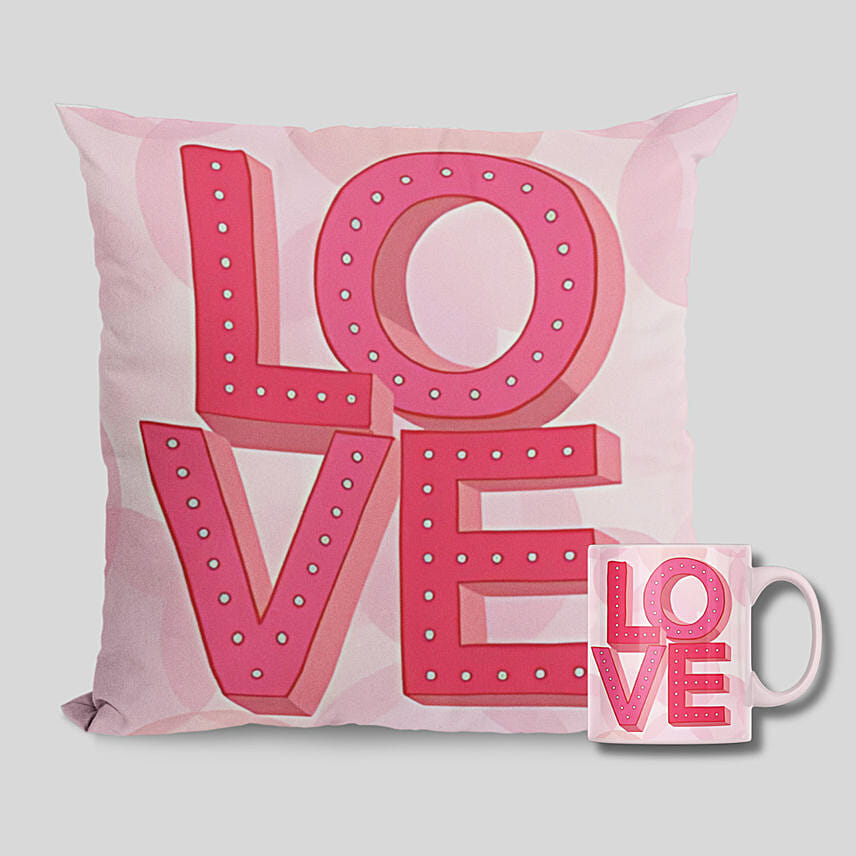 Love Mug And Cushion: Valentines Day Coffee Mugs