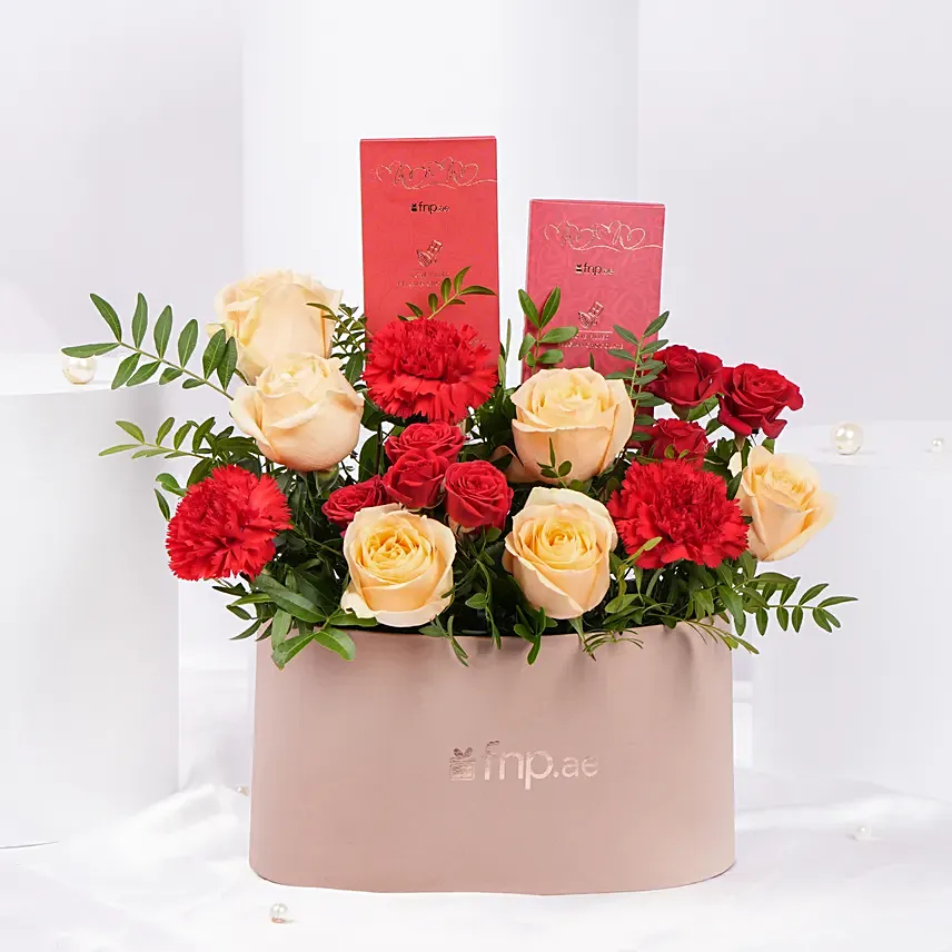 Valentines Day Roses And Chocolate Box: Valentine Flowers & Chocolates