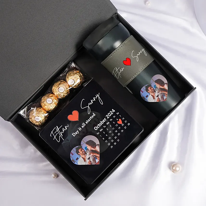 Retro Love Personalised Gift With Music And Travel Gift Set: Valentines Day Chocolates