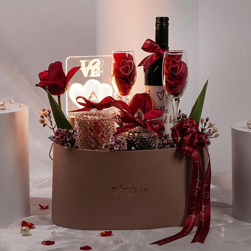 Love is Irresistible Desire Hamper: Valentines Gift Basket for Him