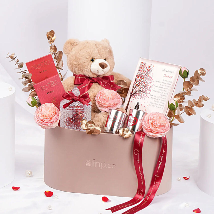 Teddy of My Eye Hamper: Valentine Gift Hampers for Wife