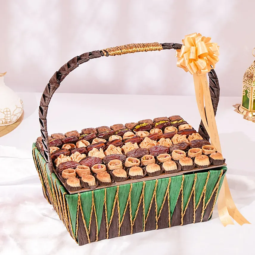 Stuffed Dates and Baklava Basket: Fresh and Premium Dates