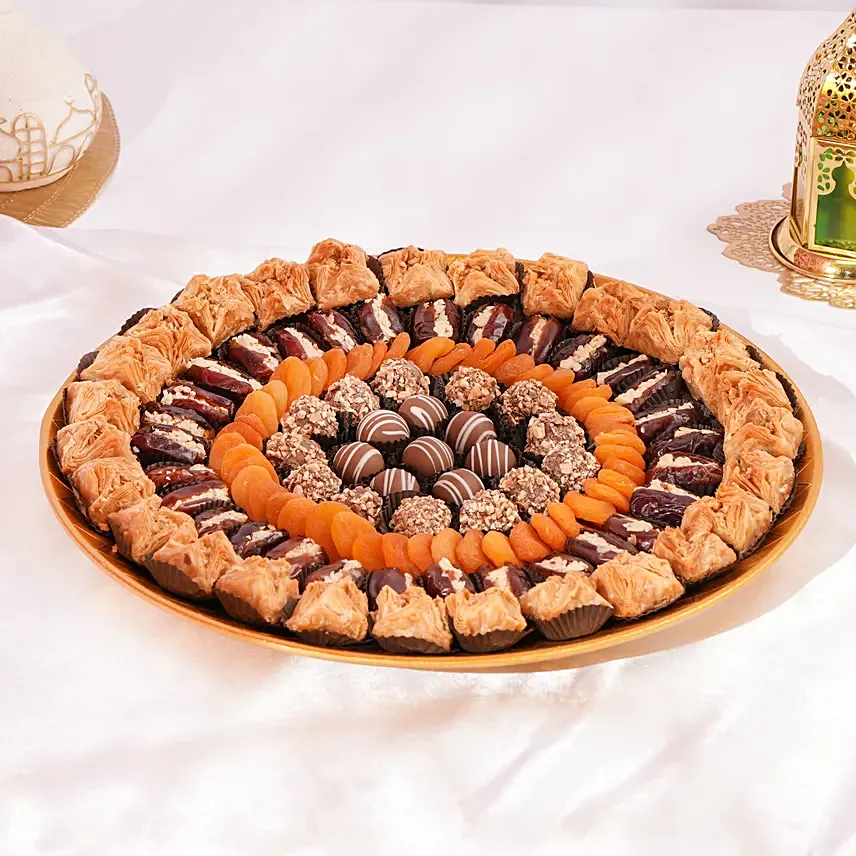 Royal Ramadan Dates and Sweets Platter: Ramadan Food Gifts