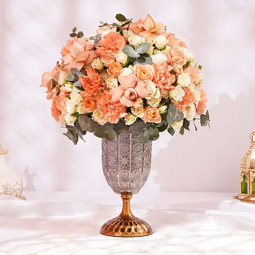 Flowers Symphony Premium Vase: Carnation Flower Bouquets