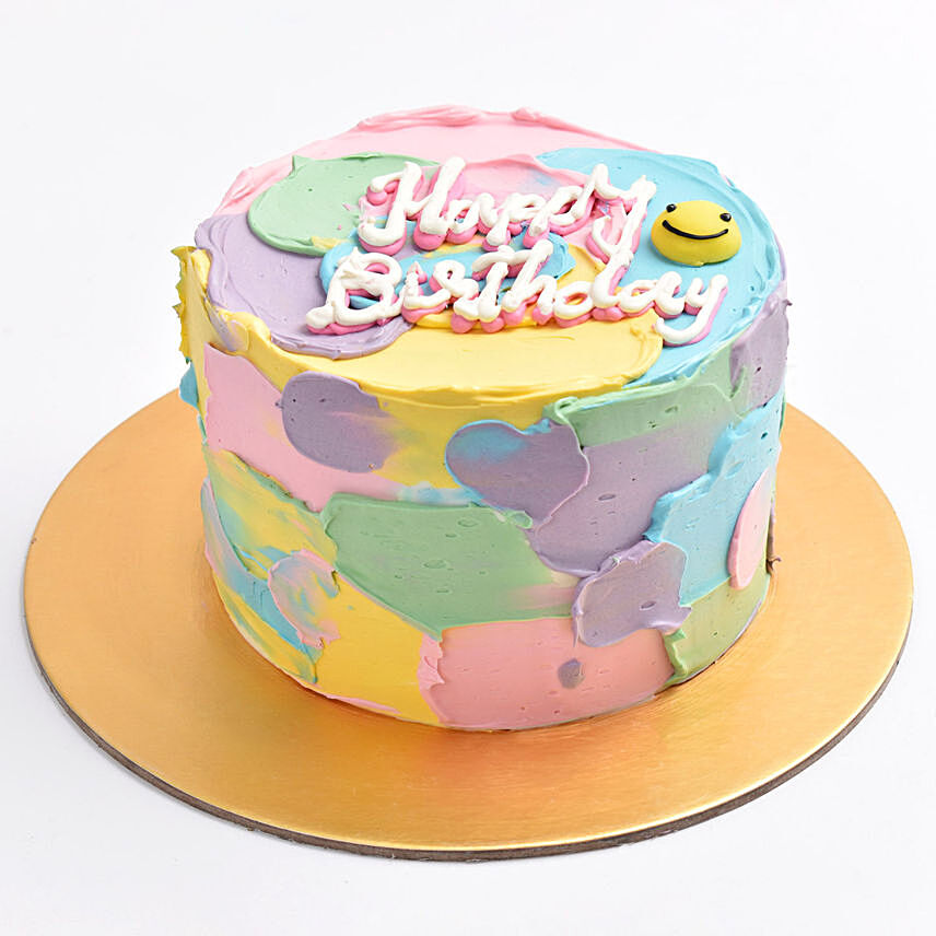 Colorful Birthday Cake: Send Cake to Qatar
