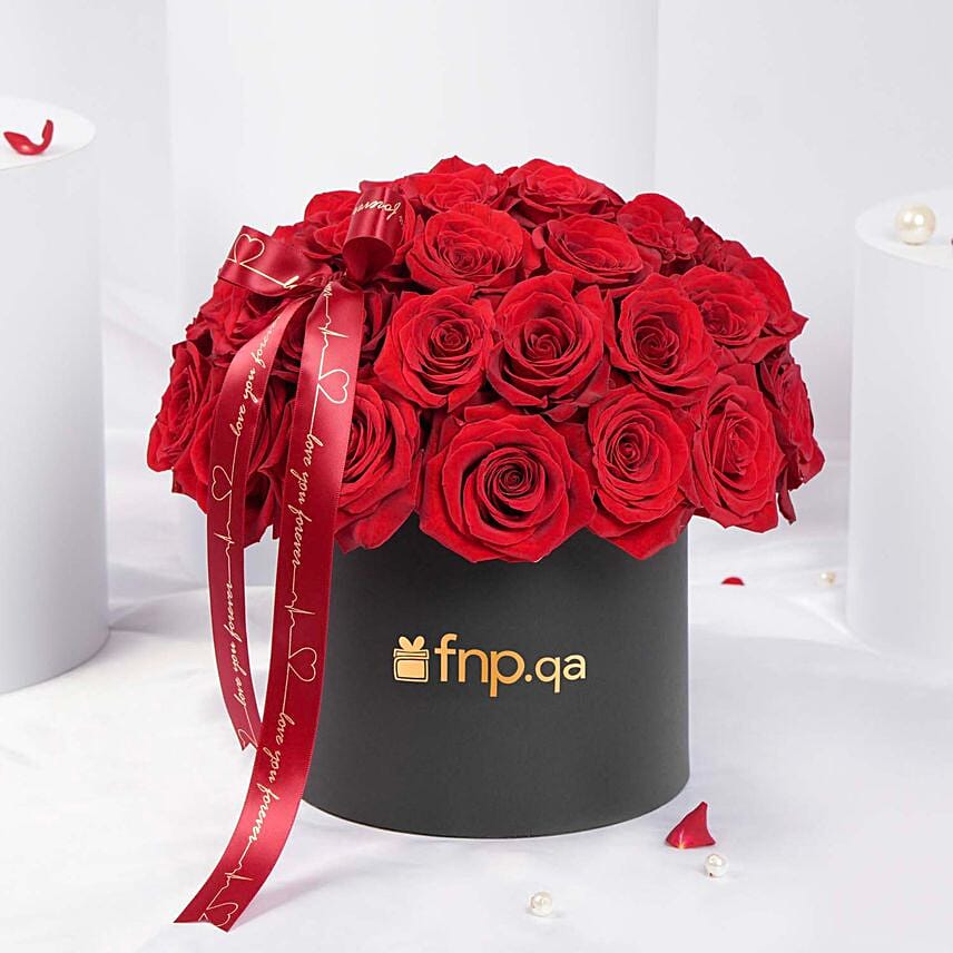 35 Valentines Red Roses Box: Flower Delivery Qatar