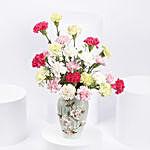 Carnations In A Premium Vase