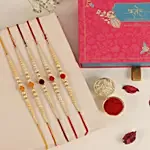 Sneh Radiant Pearls Rakhi Set