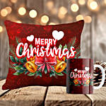 Holly Christmas Wishes Cushion And Mug