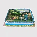 Minecraft Game Photo Cake