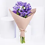 February Birthday Iris Flowers Bouquet