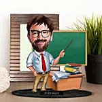 Personalized Male Teacher Caricature