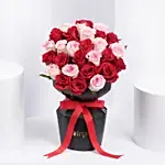 15 red and 15 Pink Roses Sleeve Bouquet