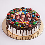 MNM Chocolate Birthday Photo Cake