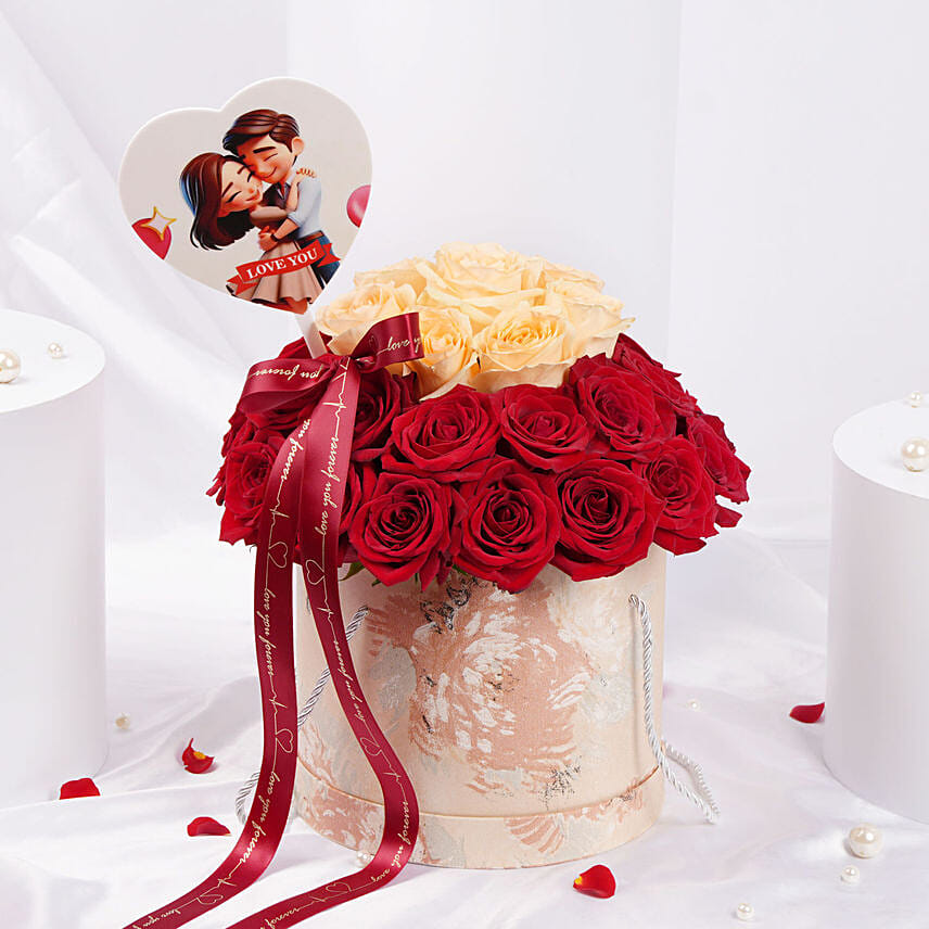 Forever Love Valentines Roses Box: 