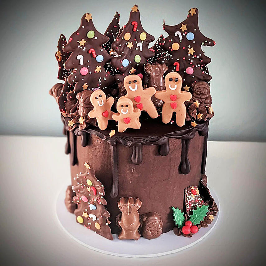 Chocolate Forest Christmas Cake: Cake Delivery in UK