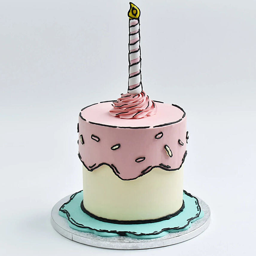 The Cartoon Candle Cake 8 Portion