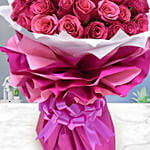 Majestic 50 Dark Pink Roses