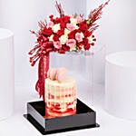 Flowers and Cake in Premium Box