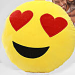 Personalised In Love Emoji Cushion