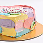 Colorful Heart Shaped Birthday Cake 4 Portion