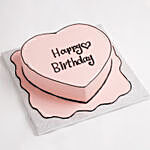 Heart Shaped Chocolate Cartoon Cake 8 Portion