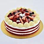 Red Velvet Cake With Fresh Fruit 8 Portion