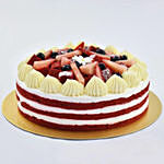 Red Velvet Cake With Fresh Fruit 8 Portion