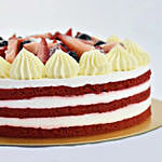 Red Velvet Cake With Fresh Fruit 8 Portion