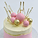 Royal Pink Crown Cake 8 Portion