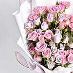 Purple and Pink Spray Roses Bunch