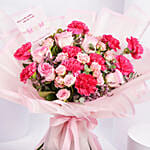 Carnations And Roses Bouquets For Mother