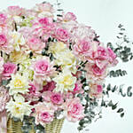 Abundance of Roses and Hydrangeas Basket