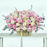 Abundance of Roses and Hydrangeas Basket