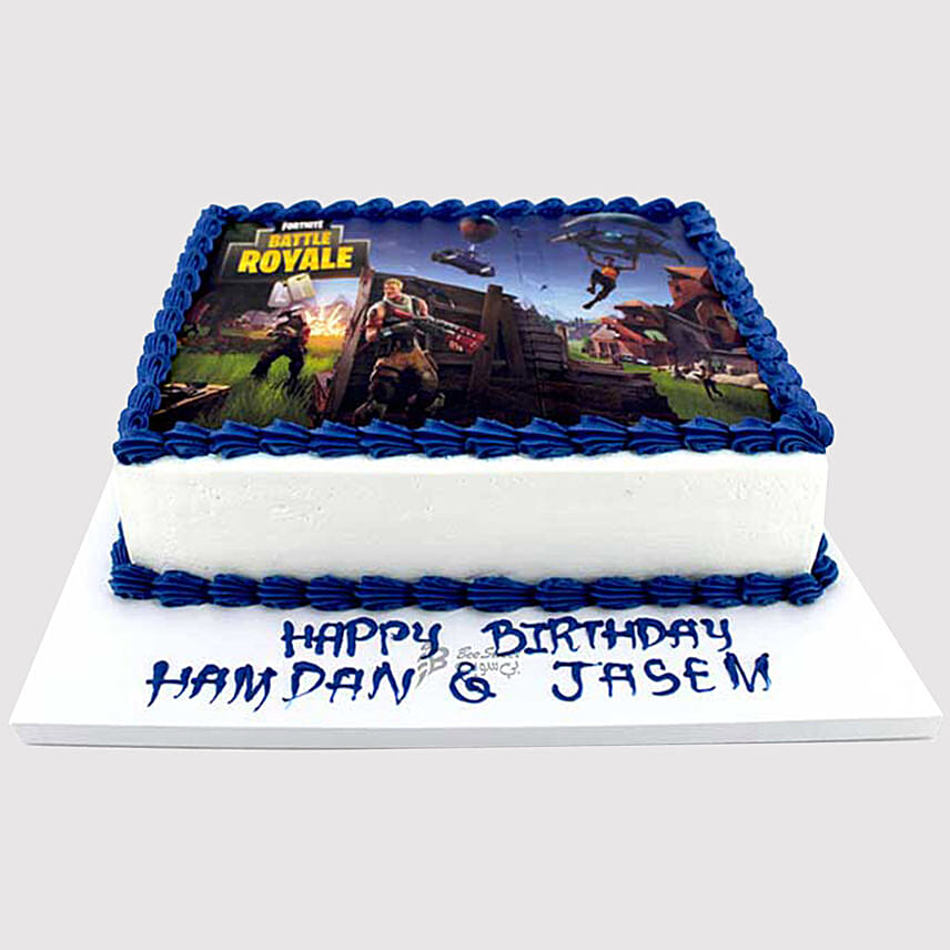 Fortnite Battle Black Forest Photo Cake