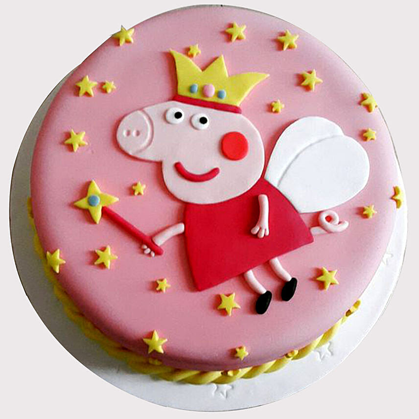 Peppa Pig Baby Shower Vanilla Cake