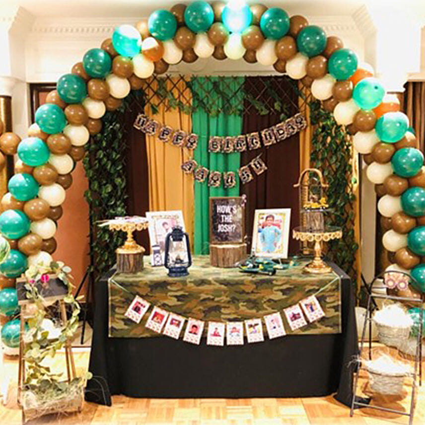 Army Theme Balloon Decor