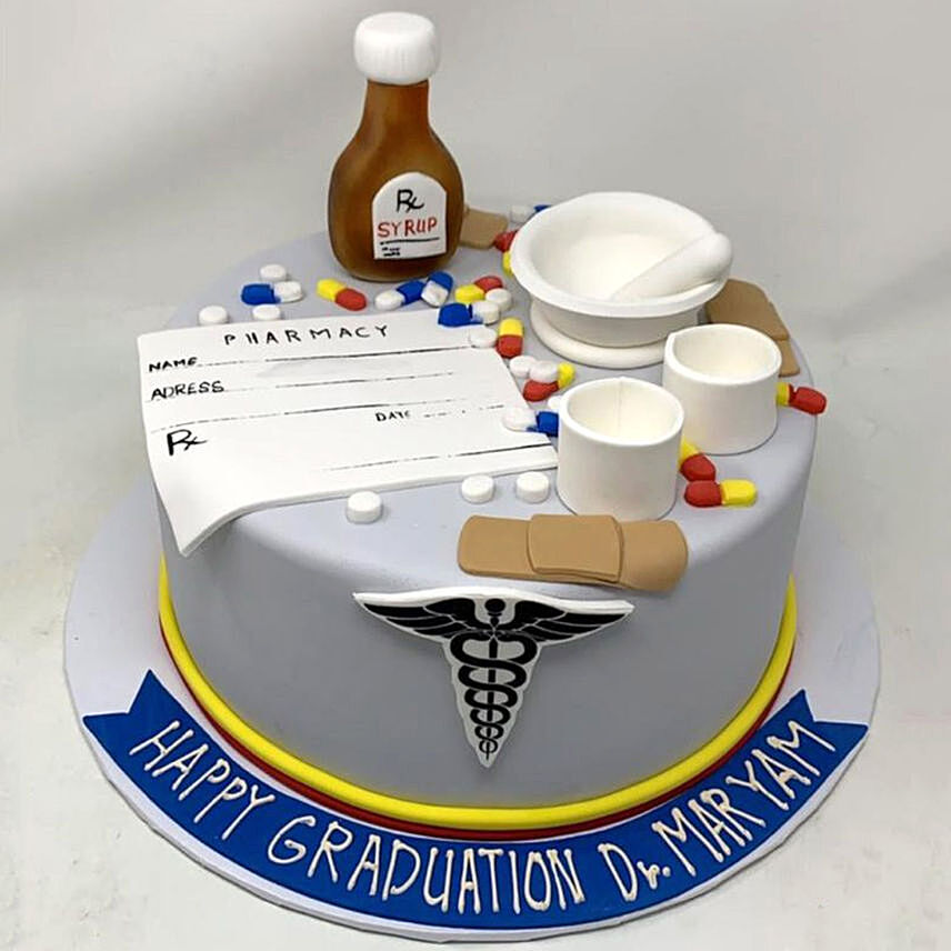 Doctor Theme Graduation Cake