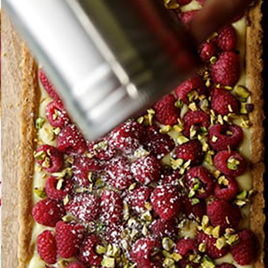 Raspberry and Pistachio Custard Tart 8 Portion