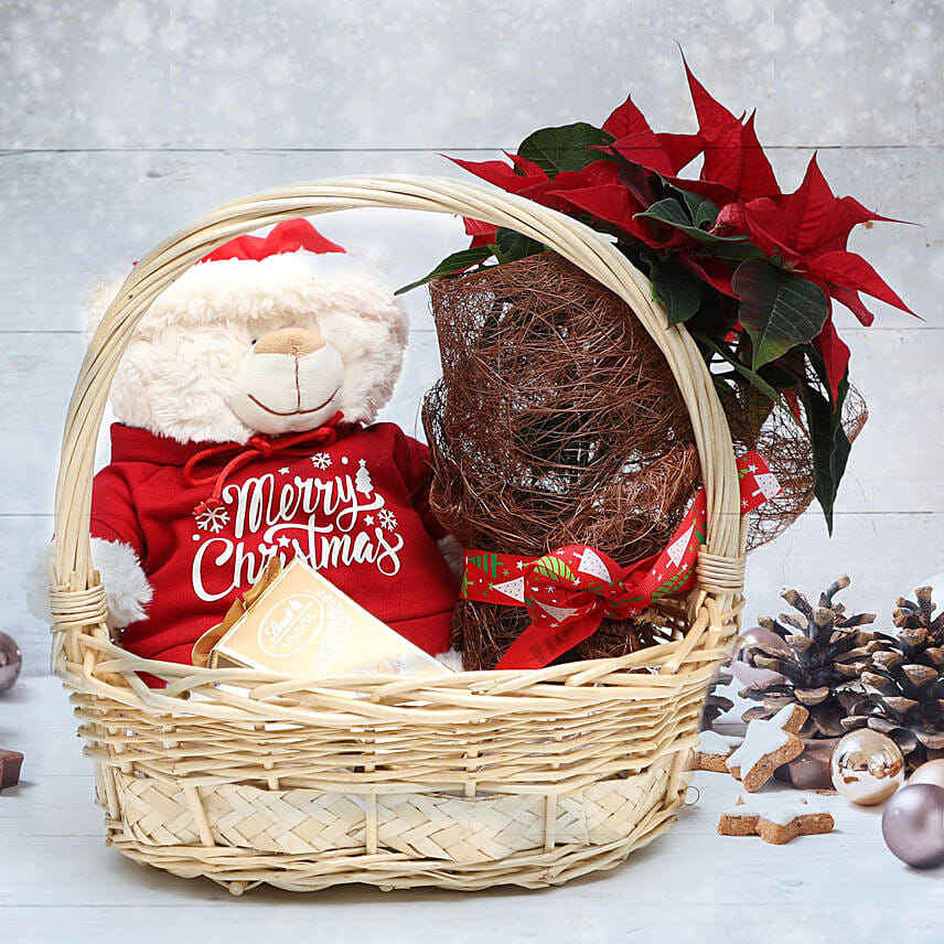 Fluffy Merry Christmas Basket