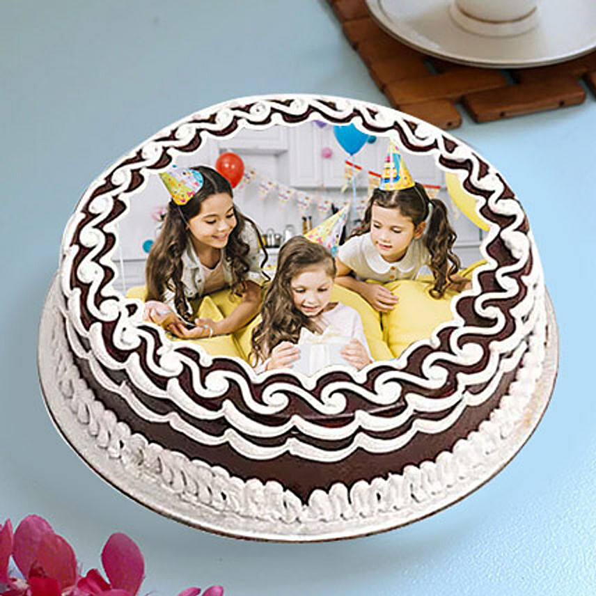 Delightful Birthday Photo Cake- Butterscotch Half Kg